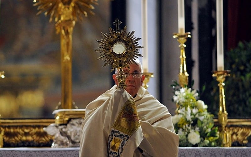 HD wallpaper pope francis eucharist francis pope adoration