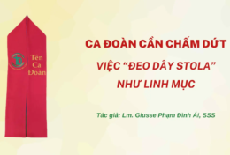 CA ĐOÀN CẦN CHẤM DỨT VIỆC “ĐEO DÂY STOLA” NHƯ LINH MỤC